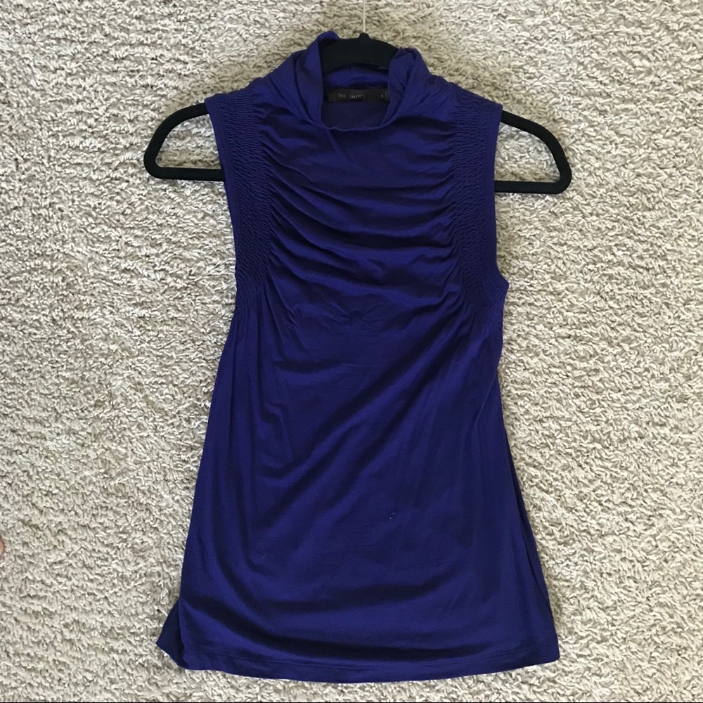 The Limited Blue Turtleneck Tank